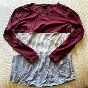 Colorblock nursing long sleeve